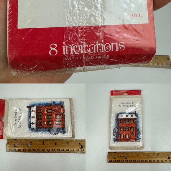 Vtg Unused American Greetings You're invited to an Open House Winter Cards READ - Picture 4 of 11